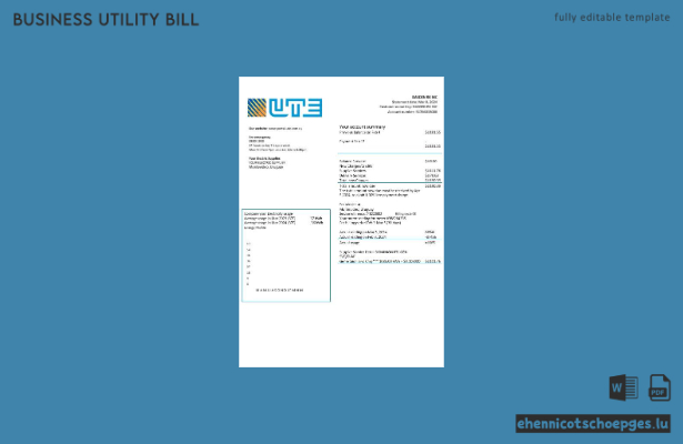 Beispiel einer Stromrechnung der Uruguay UTE Company